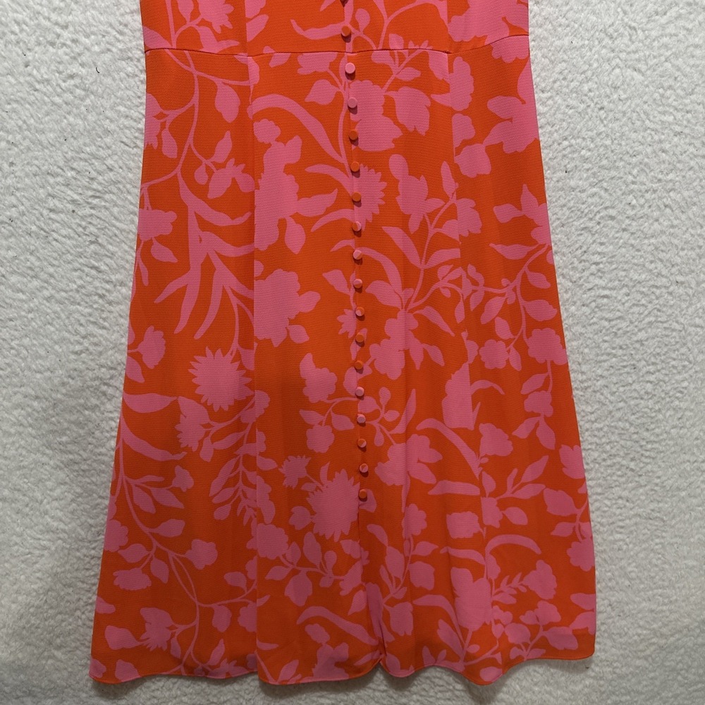 Talbots Women's Size 8P‎ Silhouette Garden Flutter Sleeve Crepe Dress Back Zip - Picture 6 of 12